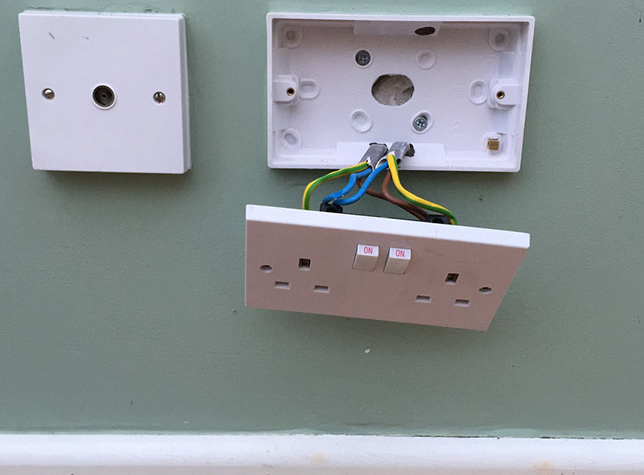 Outside socket Supply fed from existing 20A radial circuit protected by 30ma RCD
